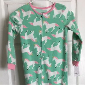 Carter’s girls unicorn footie pajamas